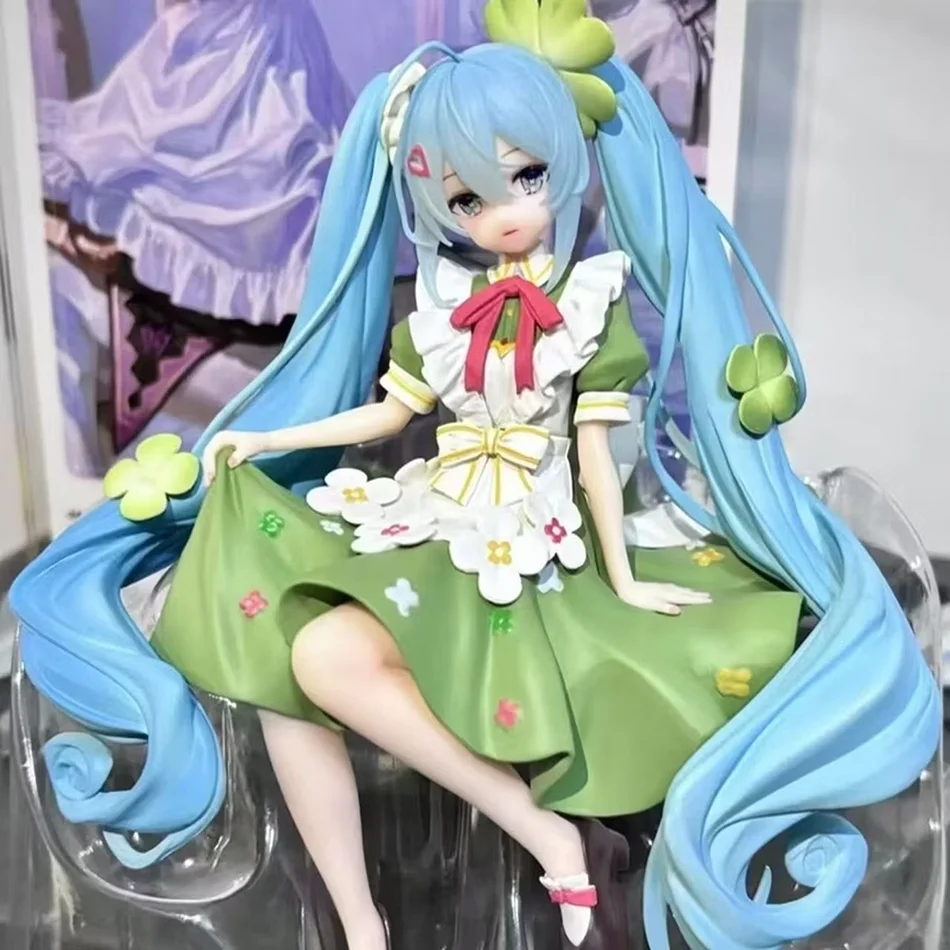 Hatsune Miku Anime Figure Virtual Singer PVC Collectible Statue Figurine, Kawaii Computer Desk Ornament Cake Topper Model Toy view 5