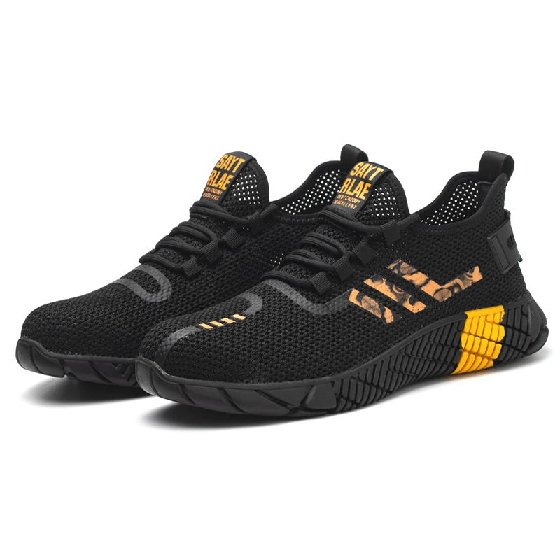 Work Sneakers Men Safety Shoes Construction Steel Toe Work Shoes Safety Boots Men Shoes Anti-puncture Working Summer kevlar