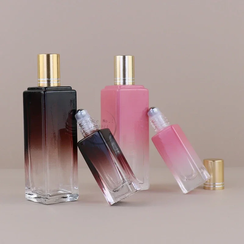 5ml~30ml Glass Perfume Spray Bottle Sprayer Atomizer Travel Refillable Square Roll on Bottles Empty Essential Oil Bottle