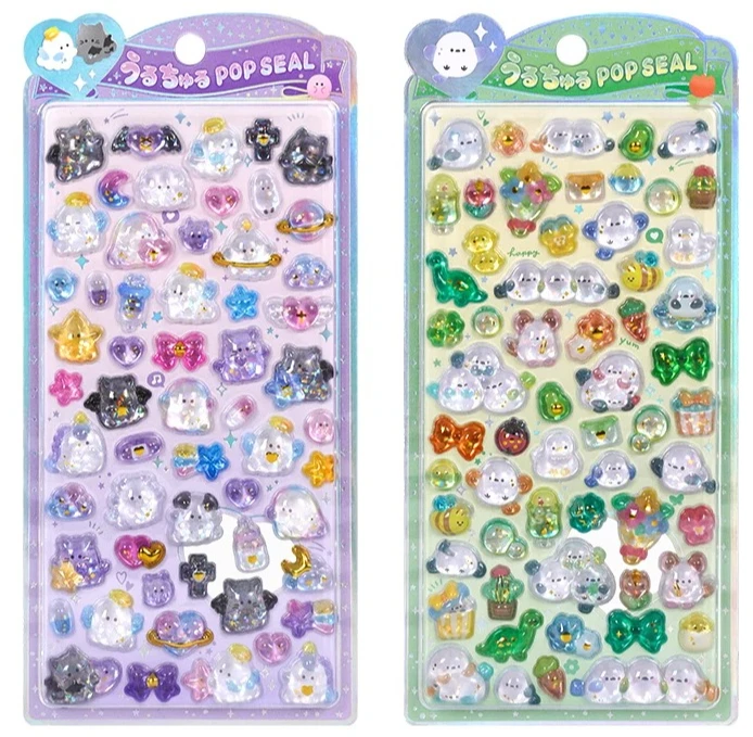 

Japanese 3D Drop Relief Stickers - Cartoon DIY Scrapbooking Decals, Kawaii Journaling Stationery