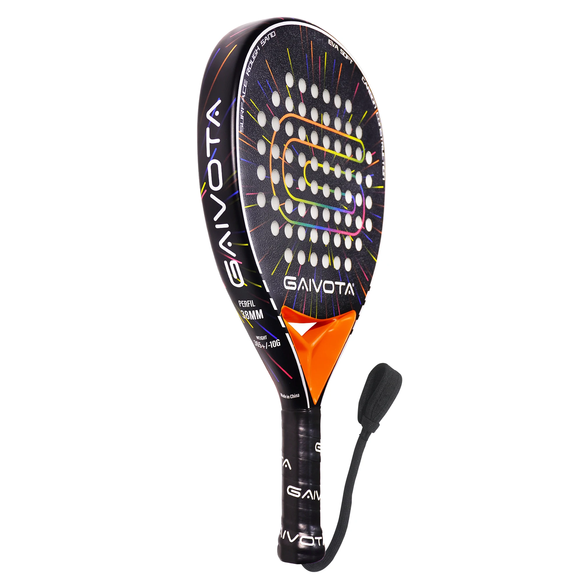 GAIVOTA 2026 Orange KD100Padel Tennisschläger, Carbonfaser-Angriffsschläger, raue Oberfläche, für Anfänger bis Fortgeschrittene Spieler – Detail 3