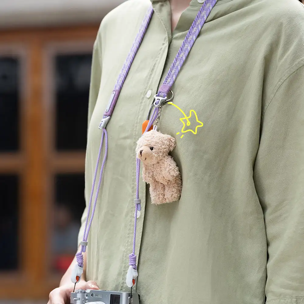Pasek do aparatu PGYTECH Slim Trendy-Lilac, pasek na szyję lub na ramię z szybkozłączką do lustrzanek cyfrowych. — zdjęcie produktu 6