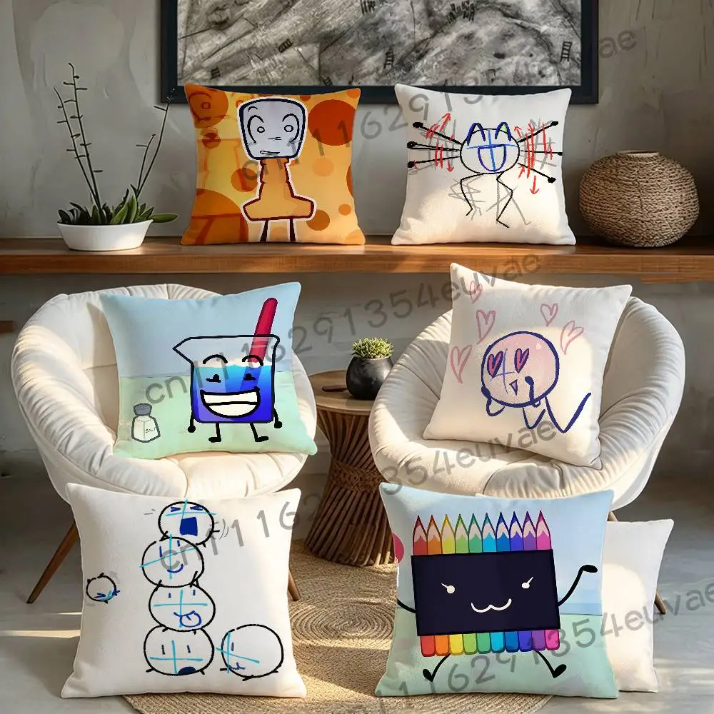 Kawaii Abstract Animatic Battle Pillow Cushion Cover Pillowcase Living Room Sofa Home Decor Customized Cartoon