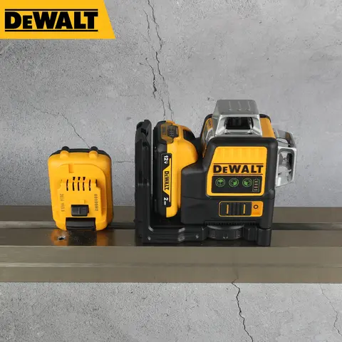 Dewalt DW089LG 12-Line Green Beam Laser Level - 360° 3-Side Coverage, 12V Li-Ion, Jobsite Ready for Any Task