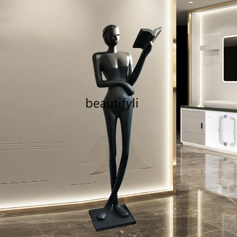 GY Customized Hotel Lobby Creative Abstract Large Figure Landing Sculptured Ornaments Sales Office Corridor Artwork