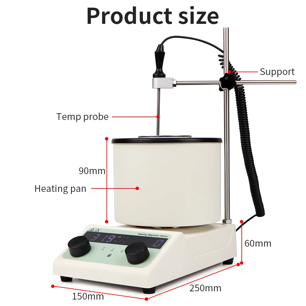 Laboratory Equipment 1 Liter Magnetic Stirrer Mixer Stir bar Water Bath Stainless Steel Magnetic Stirrer Oil Bath Perfume Mixer