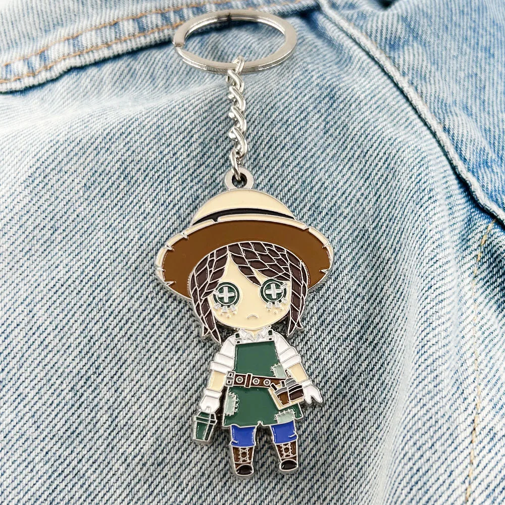 الهوية الخامس المفاتيح إيما وودز المفاتيح البستاني القش قبعة فتاة الطرفية قلادة ألعاب جمع تذكارية