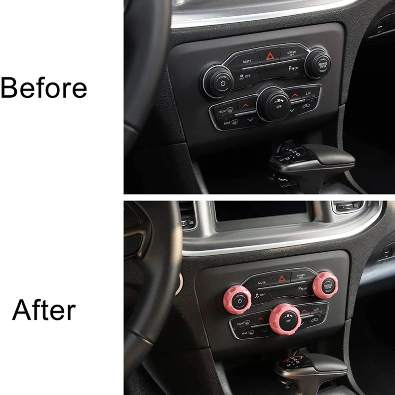 Radio AC Knobs Air Conditioner Switch Button For Dodge Challenger Charger Chrysler 300 2015-2020