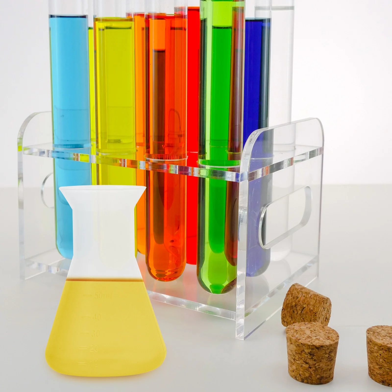 

4pcs Erlenmeyer Flasks Lab Experimental Clear Conical Flask 50Ml 100Ml 250Ml 500Ml Measuring Science Glassware For School