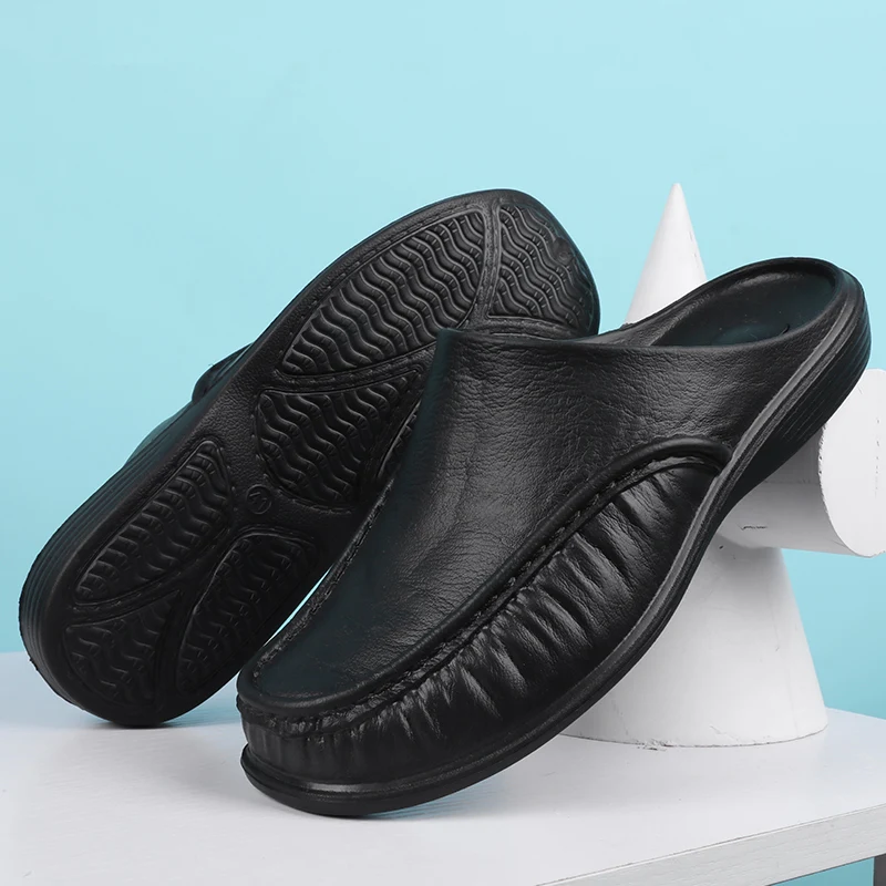 

Comfort men summer house shoes high rebound sole, pressure relief design, durable slippers for long time standing indoors