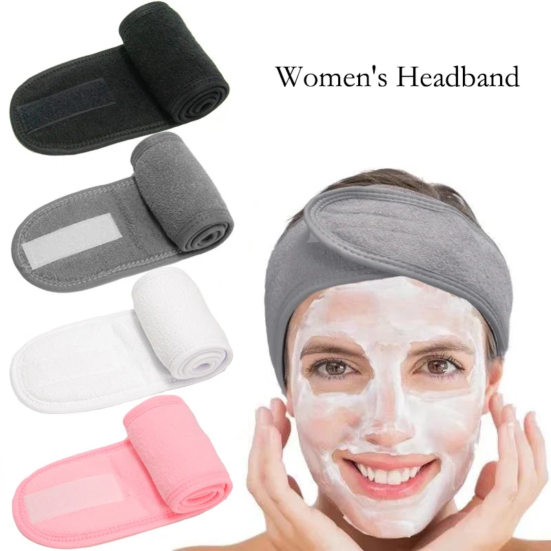 

Women's Adjustable Wide Headband - Great Cosmetic Accessory for Yoga Sports Spa Bath Shower Makeup and Face Wash