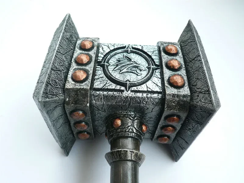 Escala 1:1 58cm wow ogrim doomhammer resina martelo armas modelo adulto cosplay traje fantasia vestido festa anime palco mostrar adereços