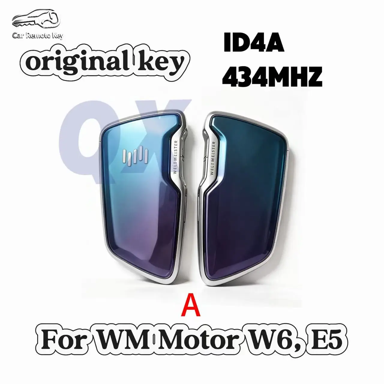 Original Smart Remote Key Fit for WM Motor W6, E5, Smart Card with 4A Chip, New WM Motor W6 Remote Key Compatible with E5