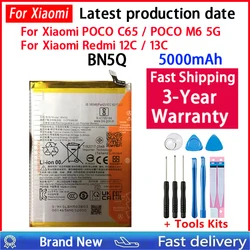 100% BN5Q For Xiaomi Redmi 12C / Redmi 13C 23124RN87C Mobile Battery Replacement Batteries Fast Shipping+Tools