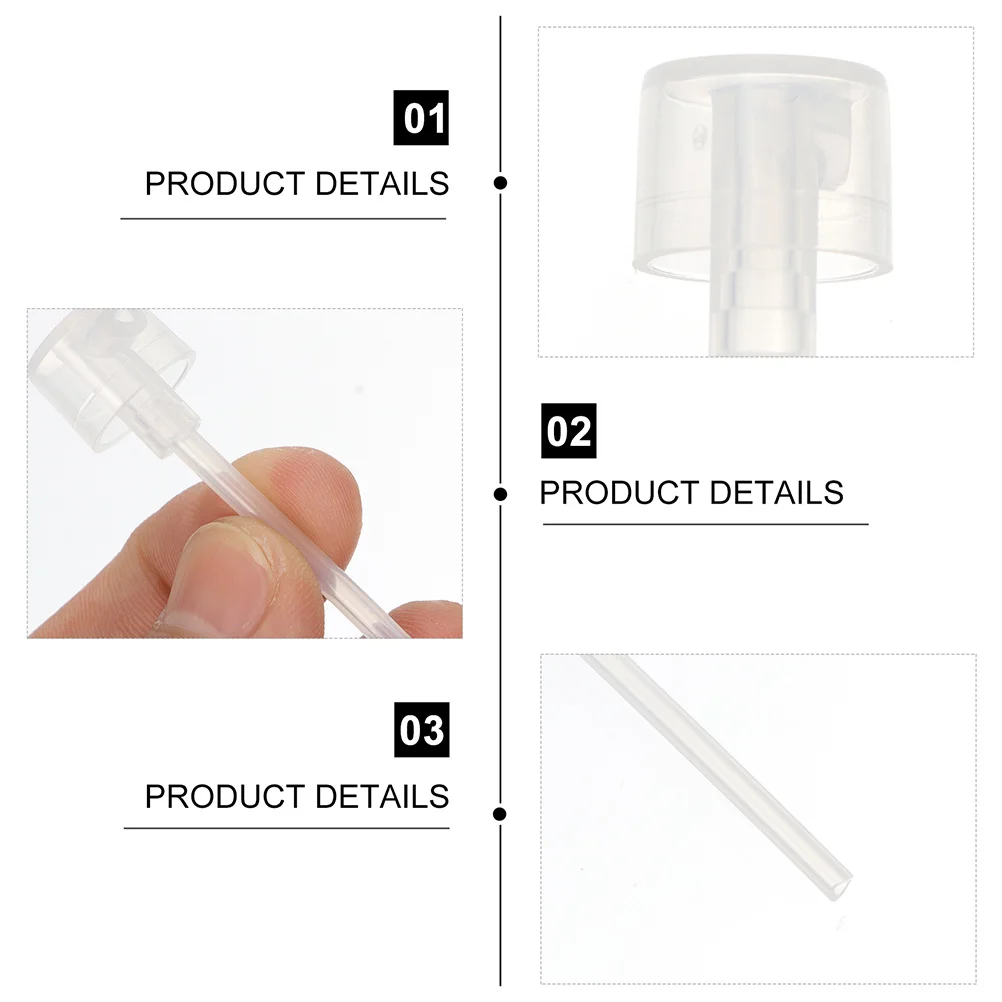 60 قطعة من رؤوس توزيع مضخة العطور، أداة نقل إعادة تعبئة PP ممتازة للسفر، زجاجة صغيرة، غسول شامبو محمولة