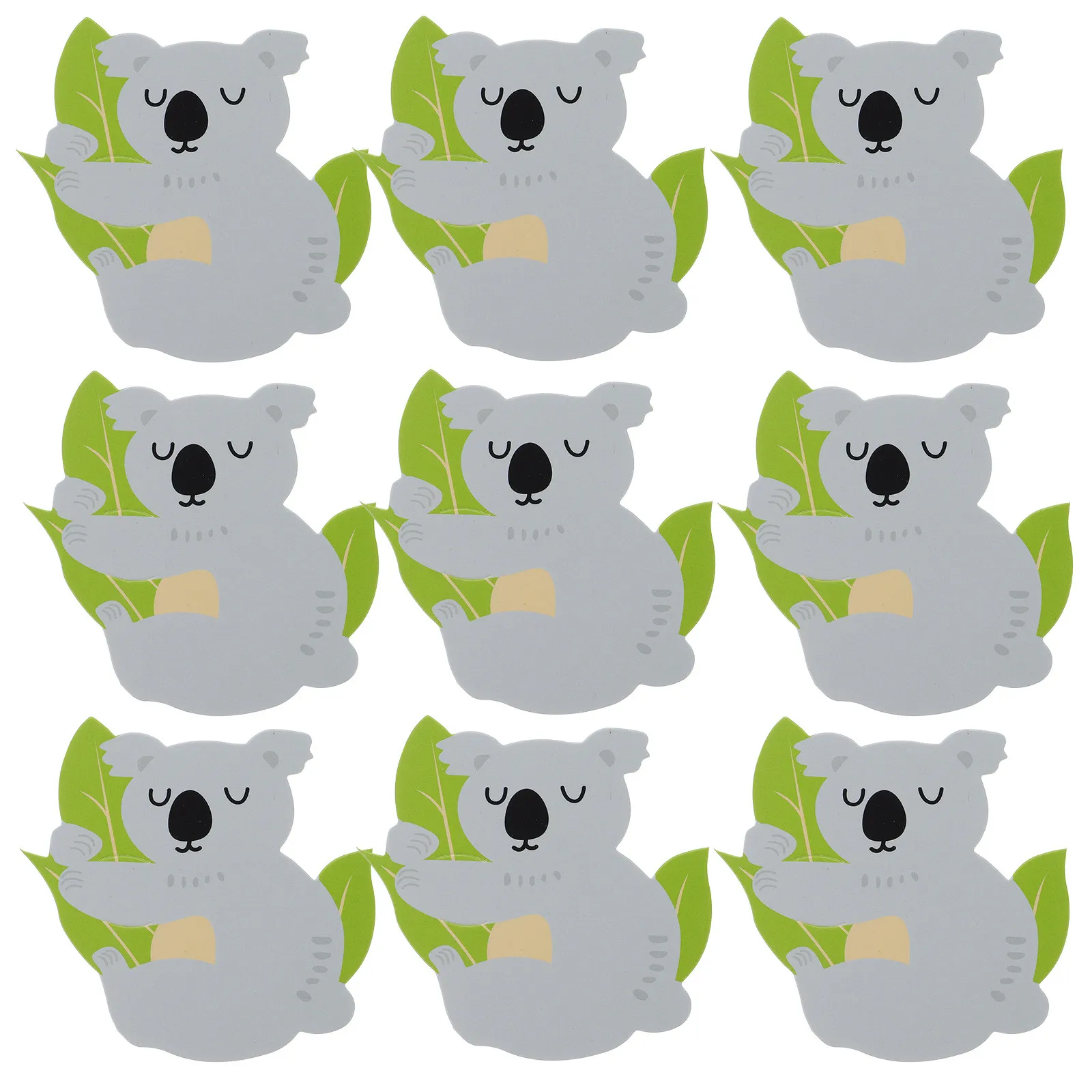 100Pcs Lollipop Decoration Paper Cards Koala Party Supplies Kids Goodie Bag Fillers Candy Table Display Sets DIY Craft
