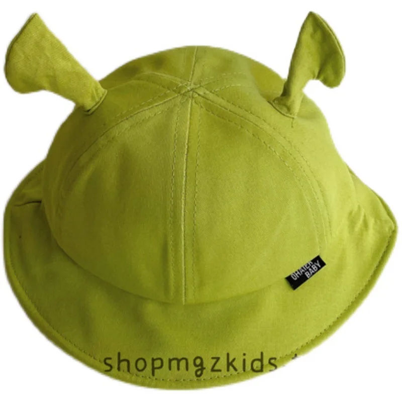 Spring and Autumn South Korean Fashion Children Funny Little Tentacles Green Cartoon Baby Duck Tongue and Fisherman Hat