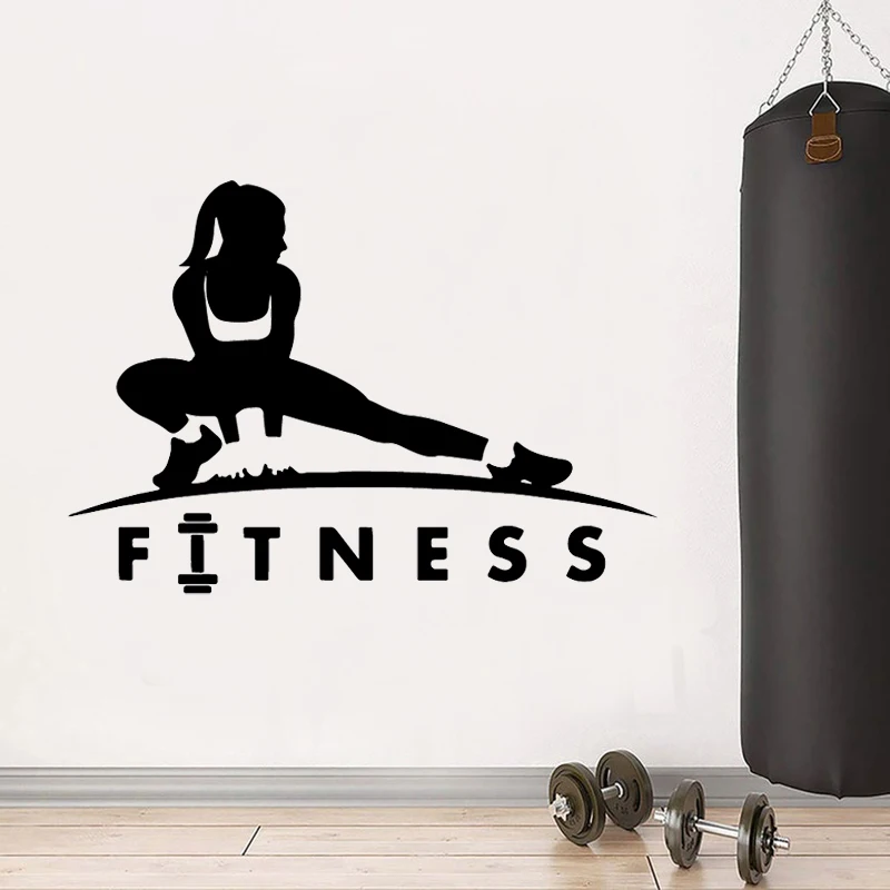Gym Wall Sticker Bodybuilding Wall Decal Home Decor Fitness Sport Wallpaper Poster Vinyl Art Murals Removable wall decoration
