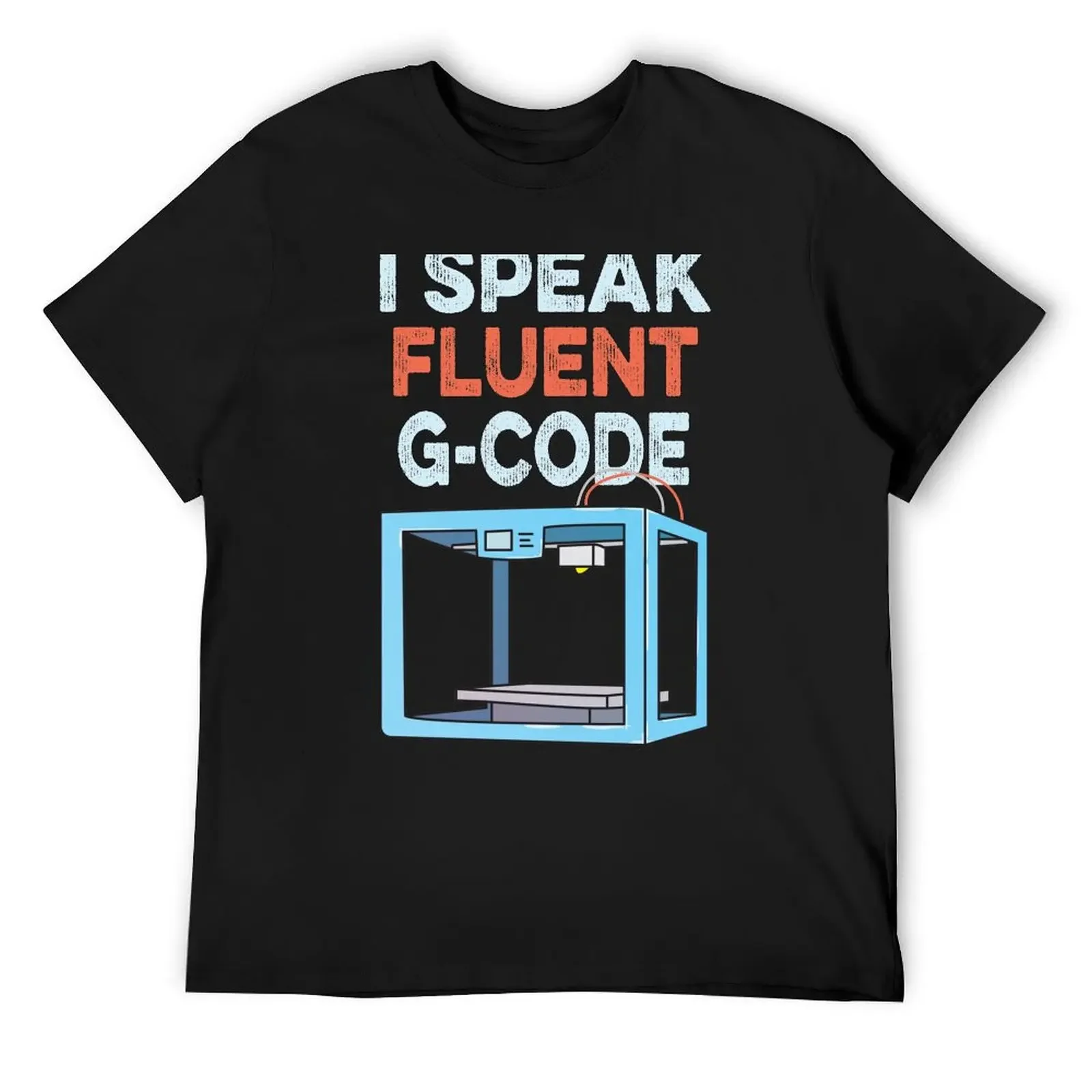 

Funny CNC Machinist 3d Printer Cartoon T-Shirt fashion shirts new edition heavyweights T-shirts for men cotton