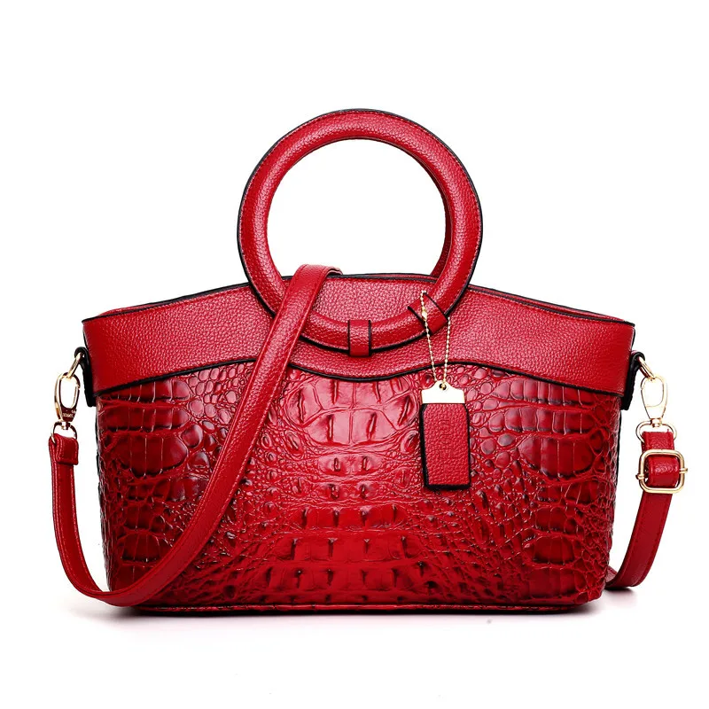 Imagem -05 - Bolsa de Couro de Crocodilo para Mulheres Bolsas Femininas Crossbody Bolsa de Ombro Feminina Bolsa Retrô Designer