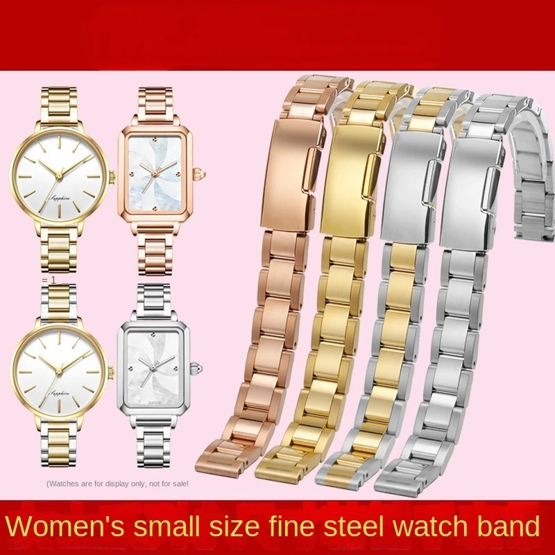 

Stainless steel metal watchband women small watch strap bracelet Accessories 10m 12mm 14mm 16mm For DW Casio fossil Cartier tank