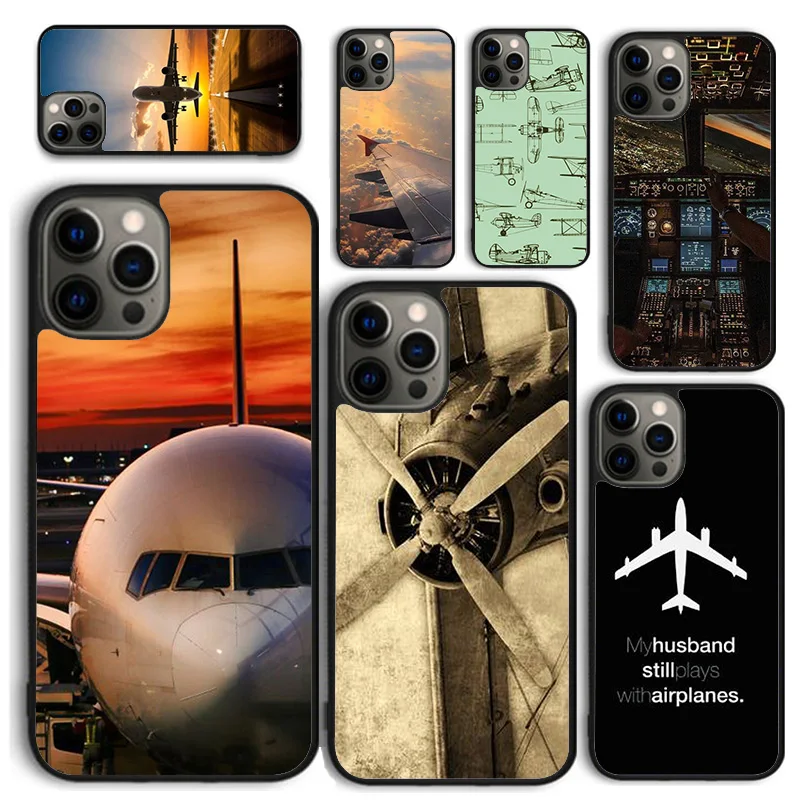 Aircraft Airplane Plane fly travel cloud Phone Case for iPhone 16 15 14 12 13 mini PLUS X XS XR 11 PRO MAX Fundas