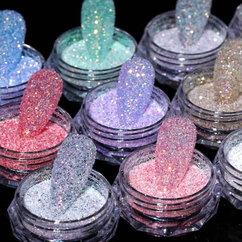 Reflective Glitter Powder Nail Art Pigment Dust Manicure Crystals Chrome Decoration