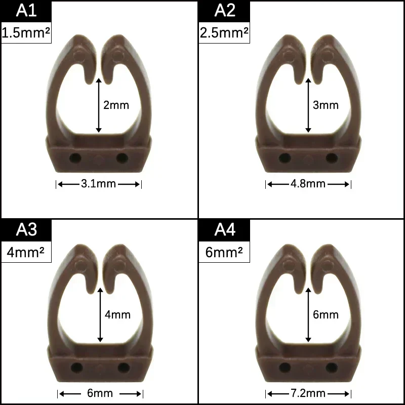 100/150pcs M Type Digital Number Tag Label Wire Numbering Marker Clips Sq1.5/2.5/4/6mm Network Line Marke 0 - 9 Arabic Numerals