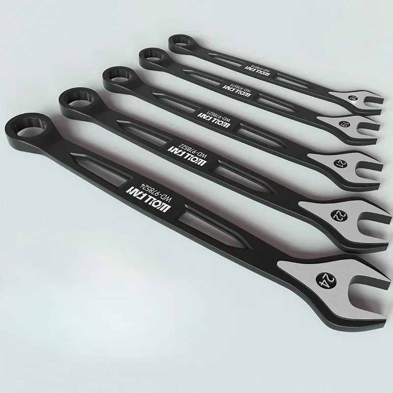 Chrome-vanadium Steel Combination Hollow Wrench Set Box End Multifunction Open End Wrench Multiple Types Professional Hand Tools