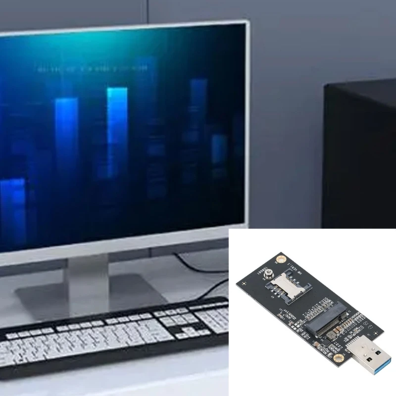 NGFF Key to USB Adapters with 6Pin/8Pin Card Slot for 3G Module Connectors Hot Swapping