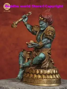 100% ručně vyráběná měděná socha Gonpo Mahakala Mammon Bodhisattvy, bronzová socha Buddhy, exorcismus přináší bohatství 8 nejlepší prodej socha mamonu - №1