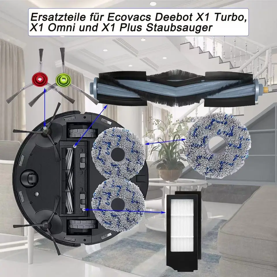 Ecovacs Deebot X1 OMNI / T10 OMNI ロボット掃除機スペアパーツ、ゴム