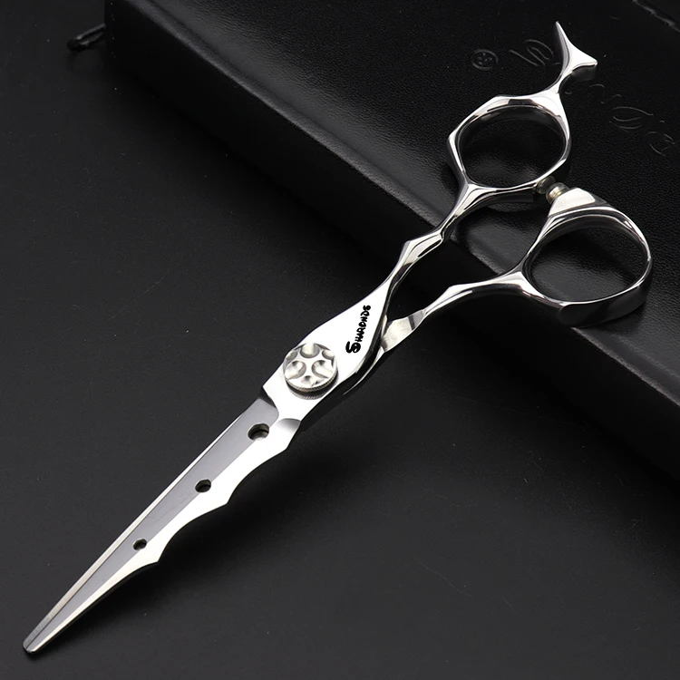 Scissors titanium steel professional hairdresser Scissors haircut thinning Shears 6 inch hairdressing scissors non-slip sharp