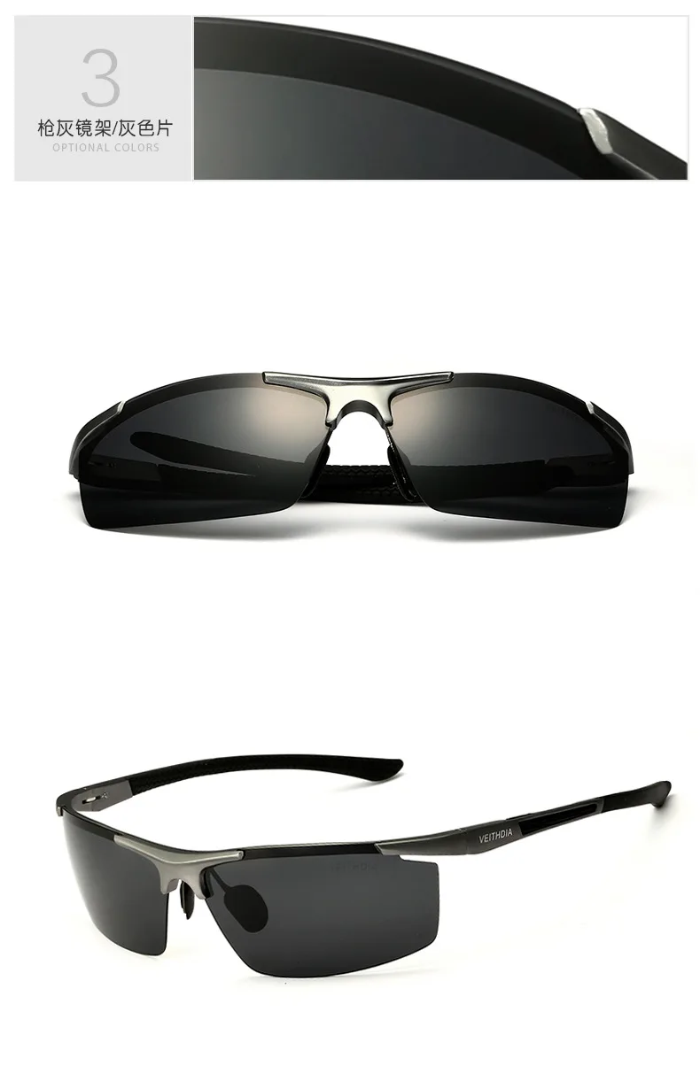 Xiaomi Mjia Kính Mát Nam Anti-UV400 Lái Xe Du Lịch Vuông Nhôm Hợp Kim Magiê Nửa Gọng Kính Phân Cực Đi Xe Đạp Kính 6588