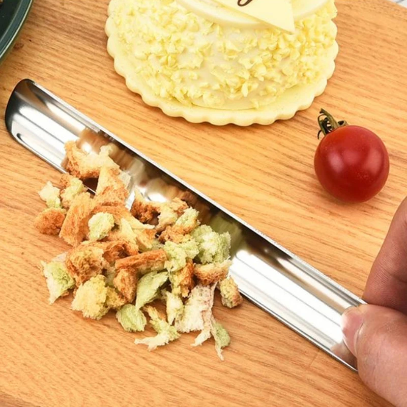 ~Cake Tool Crumb Cleaner Crumb Sweepers Stainless Steel Bread Crumb Scraper Kitchen Restaurant Crumber Tool