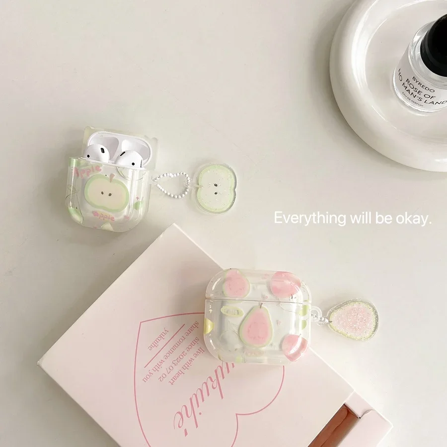 For Apple Airpods Pro 2 Case Airpod 3 Cartoon Sweet Fruits Cover Cute Air Pods Pro Hearphone Silicone Case Airpods 2 Cover