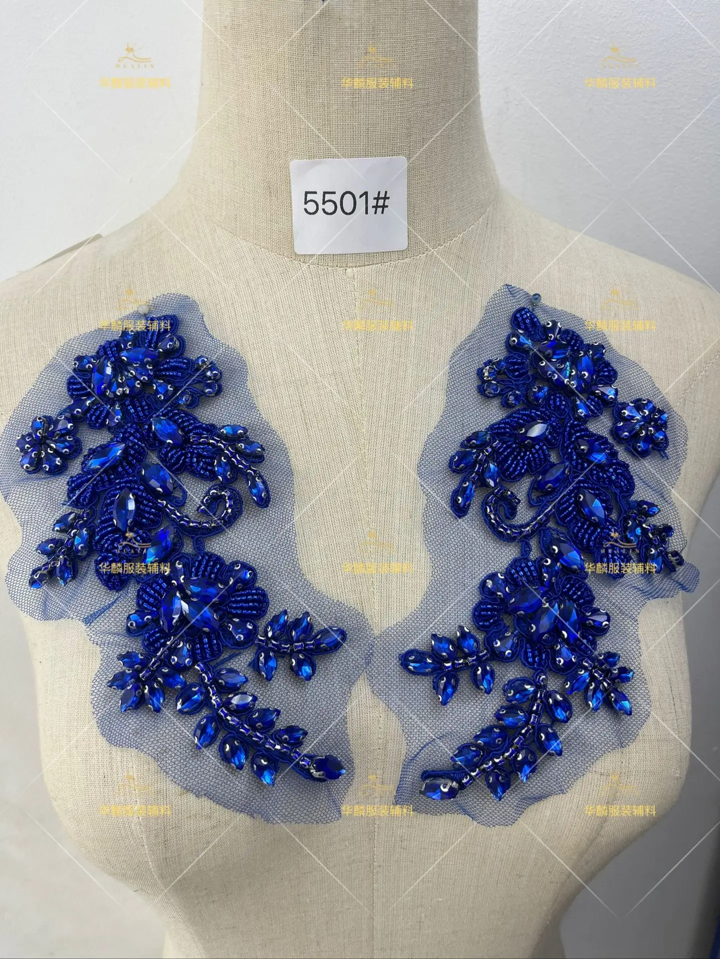 

30 Colors Heavy-duty Embroidered Beaded Rhinestones Appliqued Formal Wear DIY Clothing Accessories Dress Fabric Material