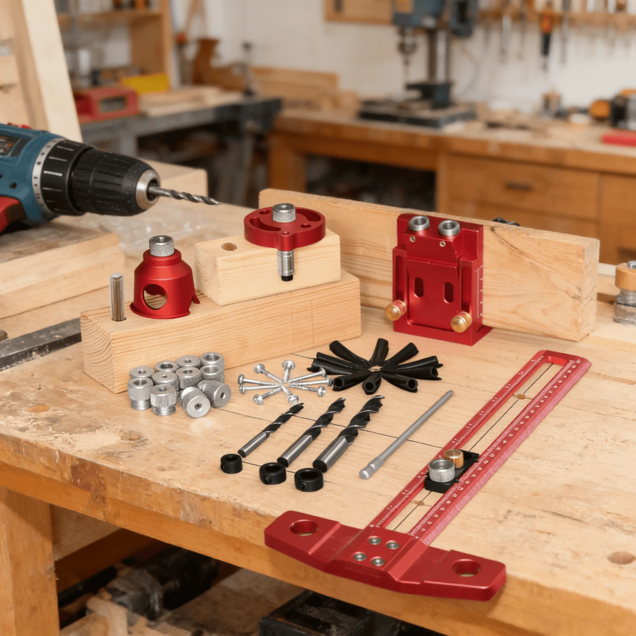 woodworking-jig-kit-straight-hole-drilling-15°-pocket-hole-drilling-self-centering-drilling-for-wood-board-joining-assembly