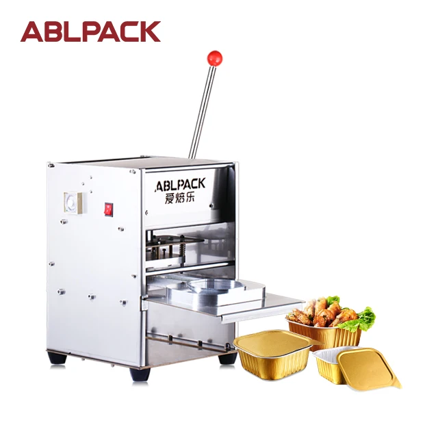 

Customized Wholesale Sealing Machine 25pcs/min Disposable Fast Food Tray Lunch Box Use Manual Aluminum Foil Heat Sealing Machine