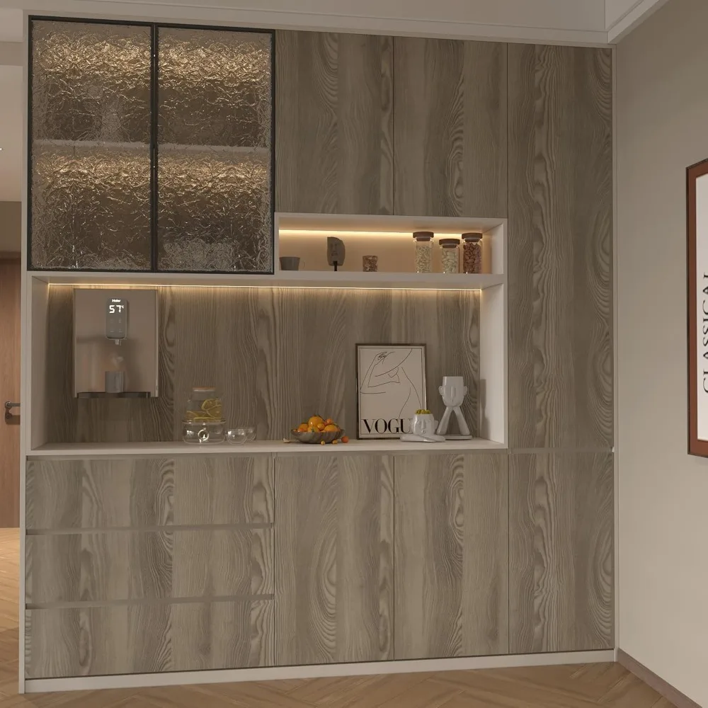 ورق جدران من خشب البلوط، مقاس 48 × 197 بوصة، قابل للتقشير واللصق المقاوم للماء، نسيج الجوز، قابل للإزالة، ورق جدران ذو مظهر خشبي سميك