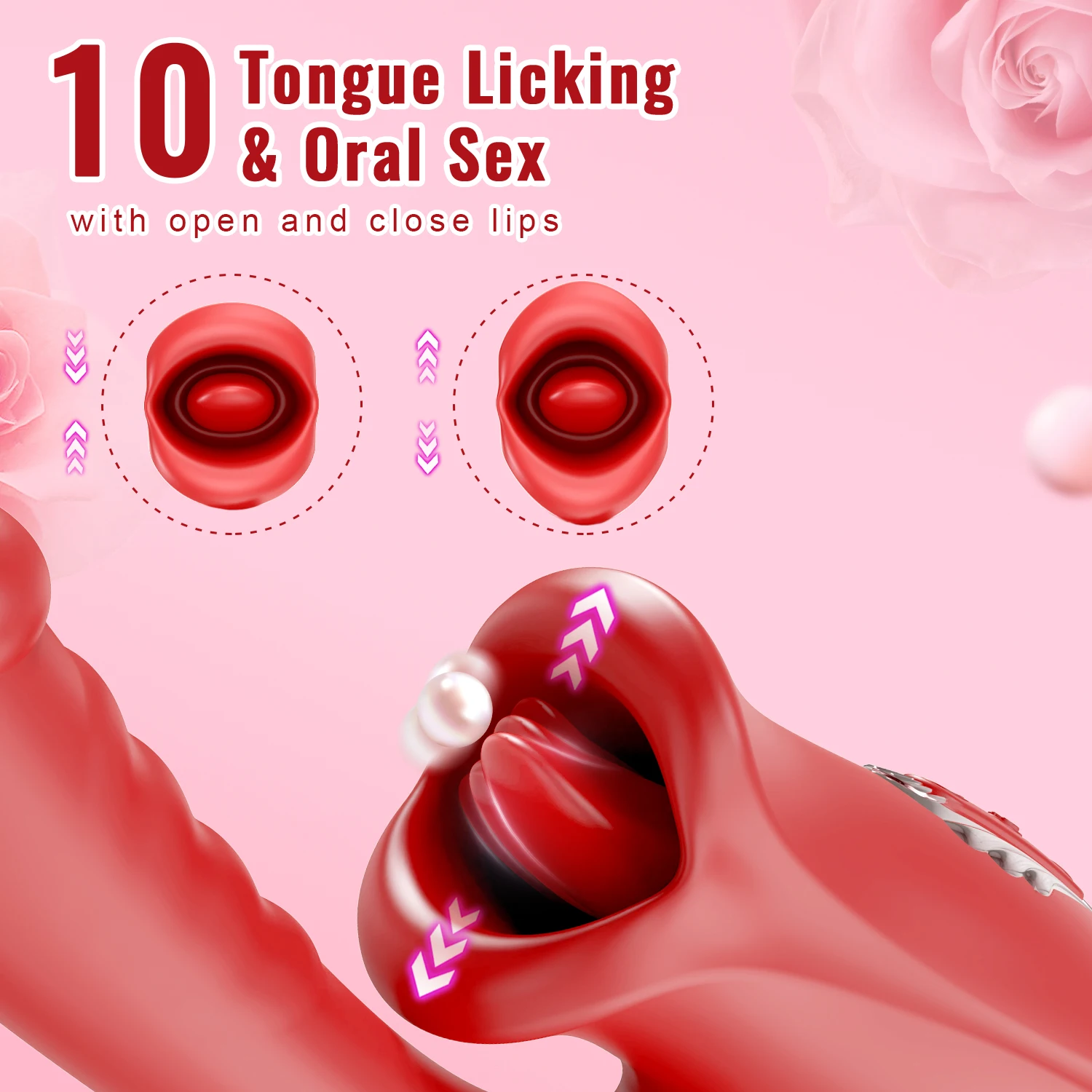Dildo Vibrator for Women Tongue Licking Oral Nipple Clitoris Stimulator Vagina G-spot Massager Female Masturbator Adult Sex Toys