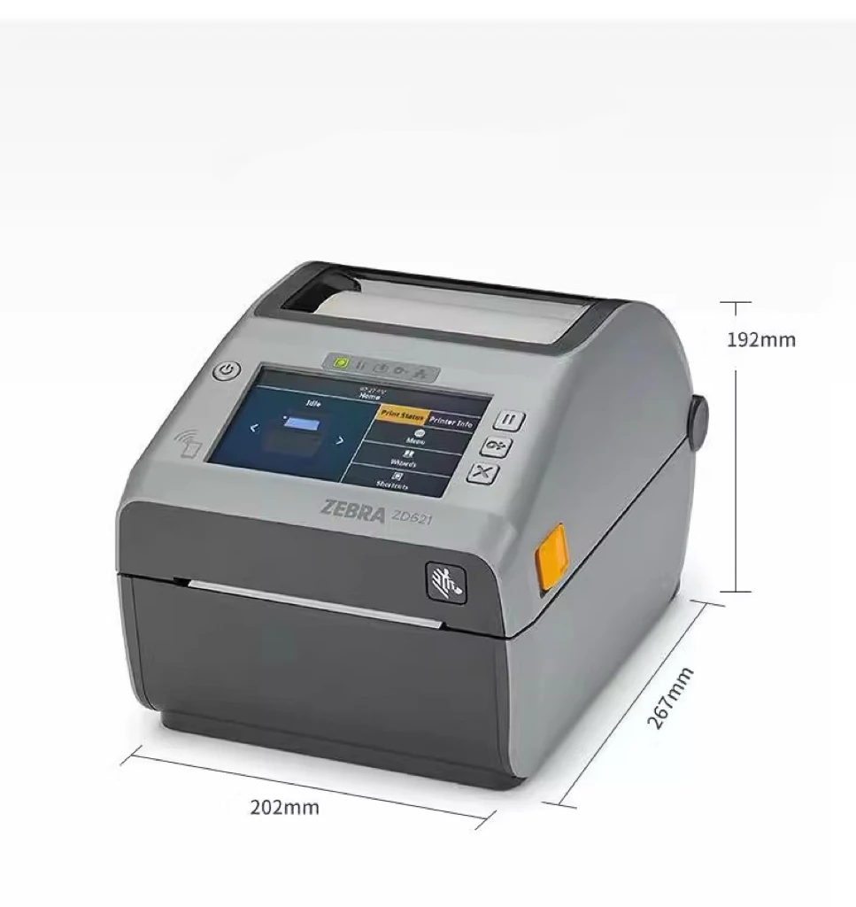 Impresora Térmica de Transferencia Flexible y Segura Zebra ZD621 de Escritorio, 203DPI 300DPI RFID, Impresora de Etiquetas de Códigos de Barras