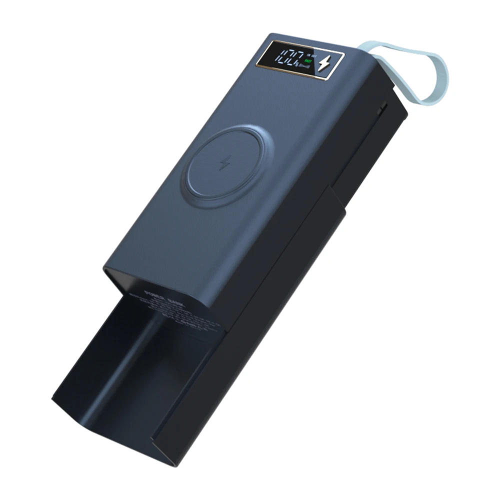 T21 Push-pull 21*18650 Power Bank Case Flashlight Wireless Quick Charge For Smartphone Charging With LED DIY Battery Storage Box