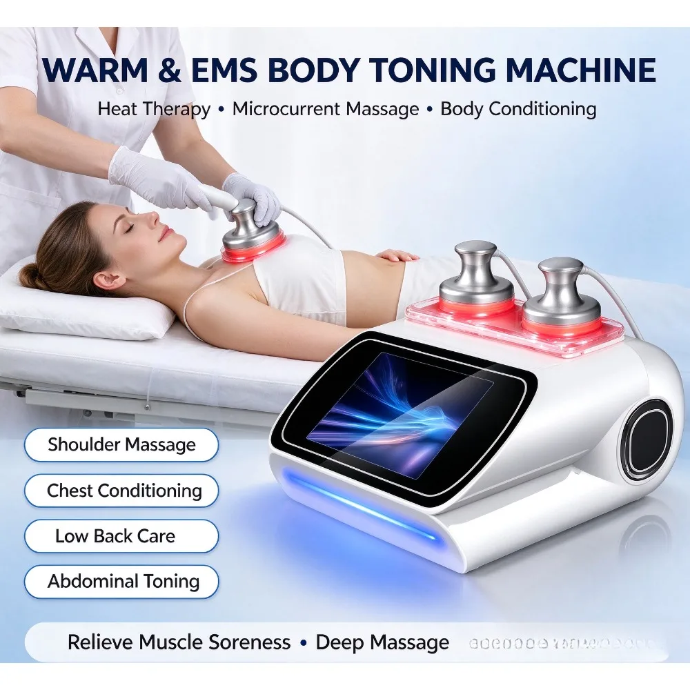 Warm & EMS Body Toning Machine, Heating Microcurrent Massage Device