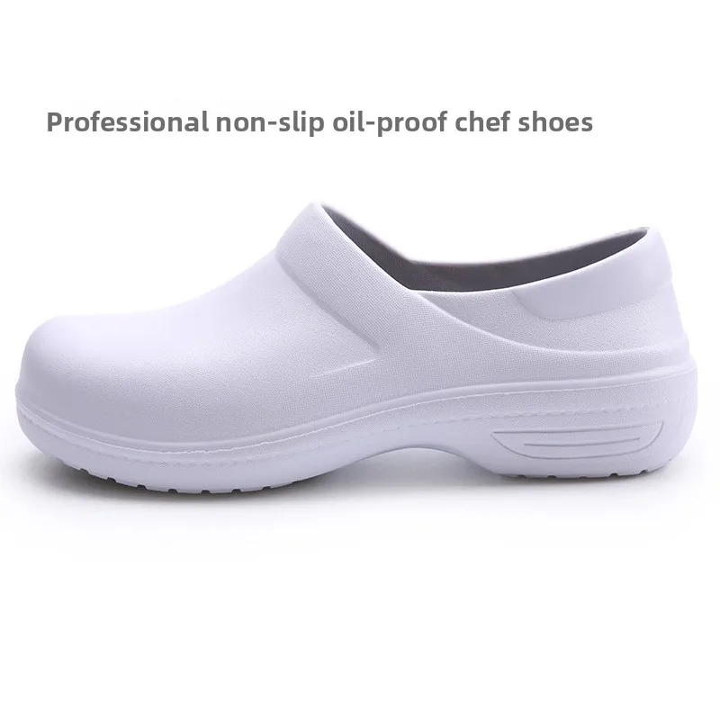 chef Safety Shoes Non-slip Kitchen Work Shoes For Men Women Oilproof Waterproof Rain Boots EVA Lightweight Soft Water Shoes_voghion.com