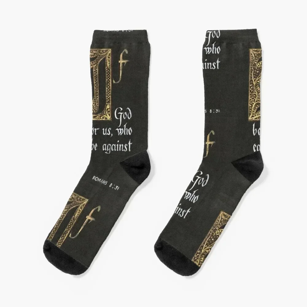 

Hand Lettered Saint Paul Scripture Socks soccer anti-slip Antiskid soccer sports stockings bright garter Socks Men's Women's