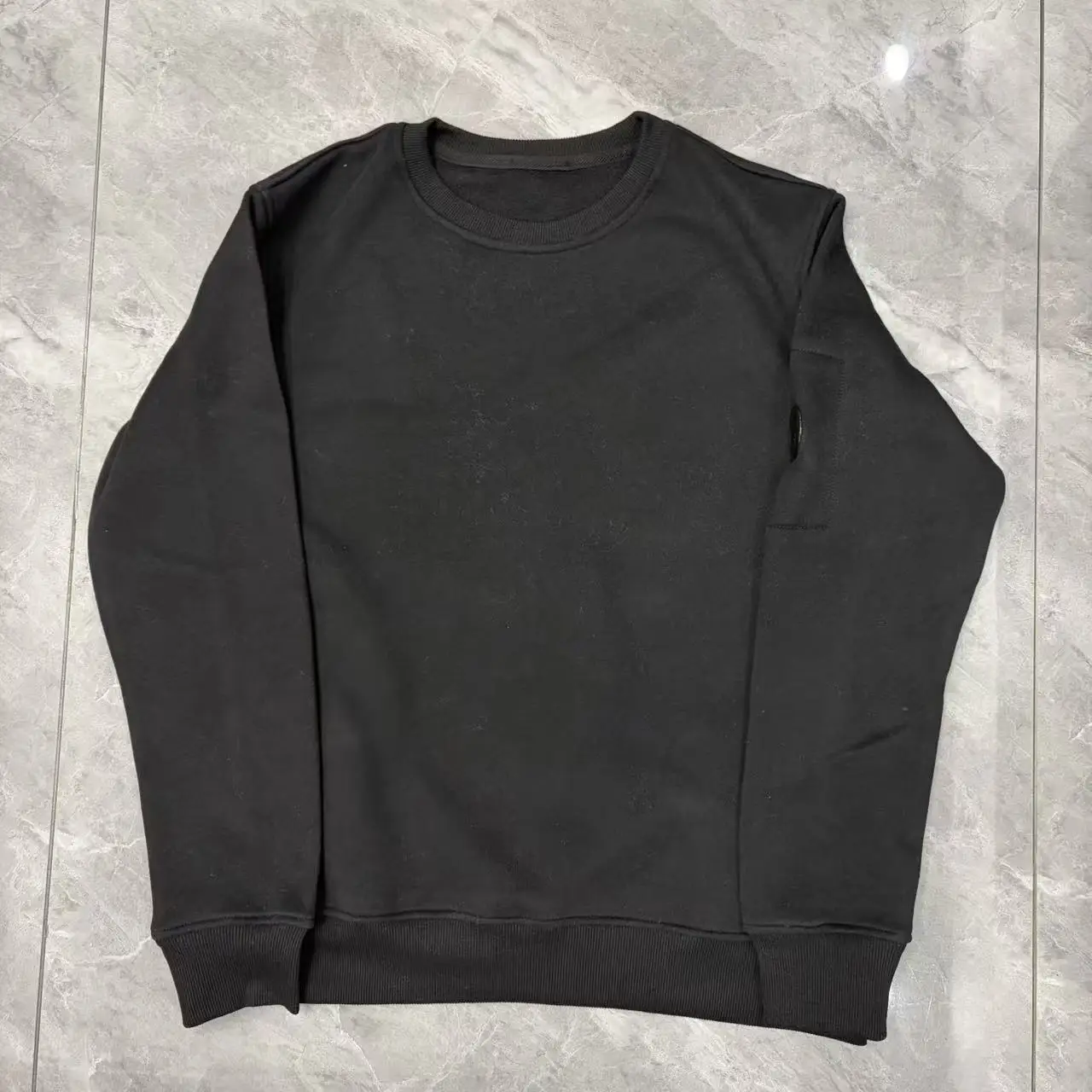 Hoodie met ronde hals voor heren, veelzijdig en afslankend, minimal slim fit top met pluche en dikke casual hoodie, streetwear merk