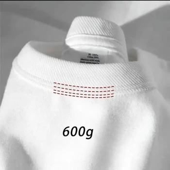 600 g robustes Baumwoll-Kurzarm-T-Shirt für Herren, modisches, verdicktes Kurzarm-T-Shirt aus reiner Baumwolle mit halben Ärmeln