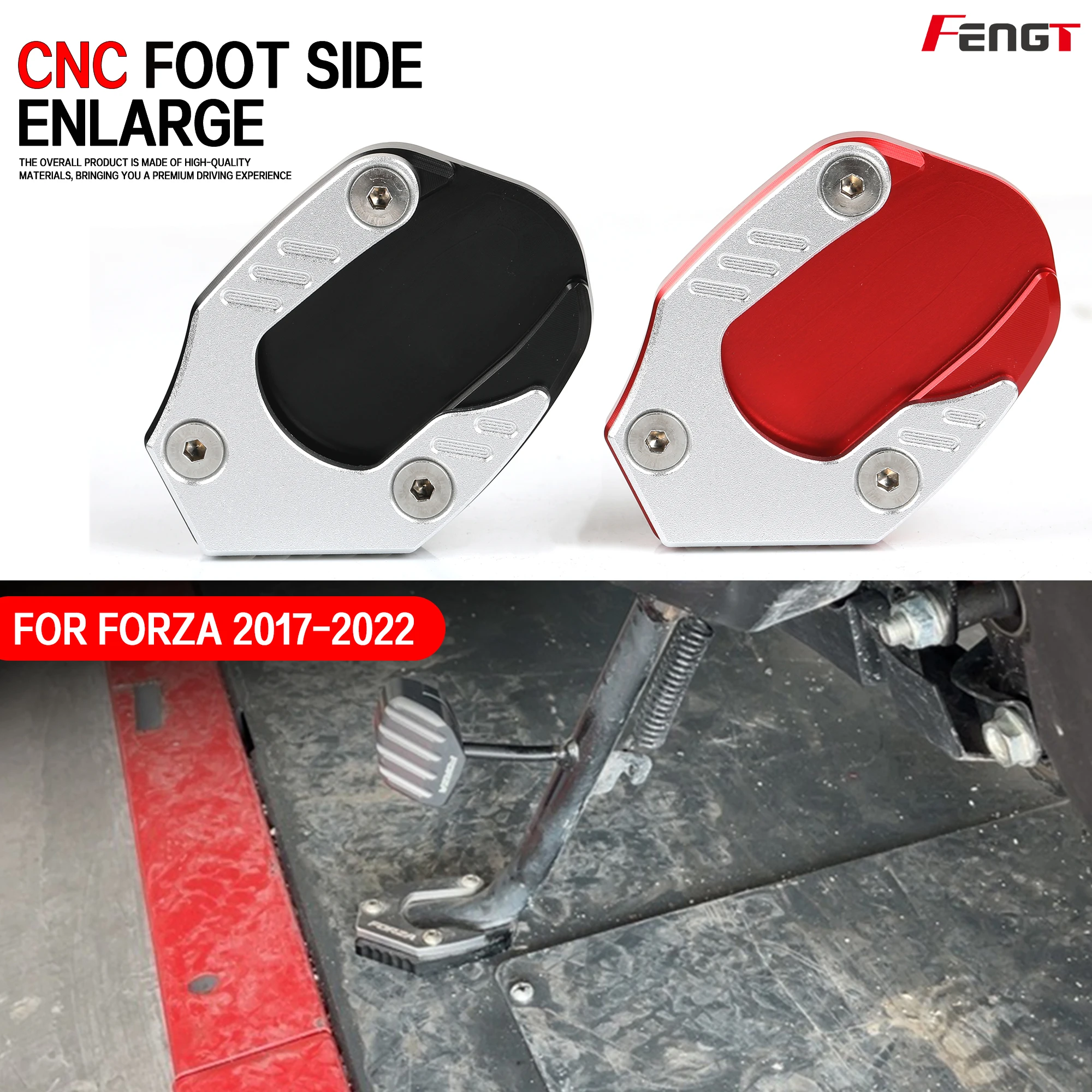 

Для HONDA FORZA250 FORZA300 NSS350 2017-2022 мотоцикл Forza NSS боковая подставка для ног удлинительная пластина подставка для парковки