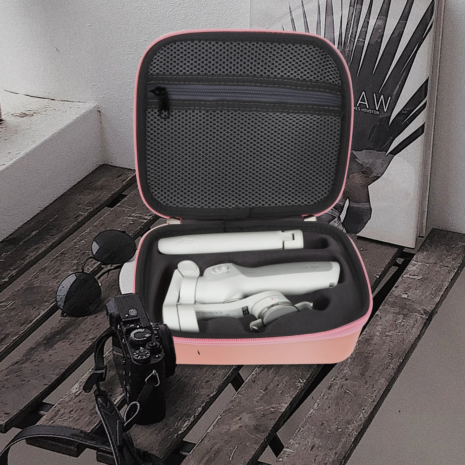 

Nylon Gimbal Storage Bag Compatible For Osmo Mobile 3/4 Shockproof Eva Lining Portable Protective Case With Smooth Zipper